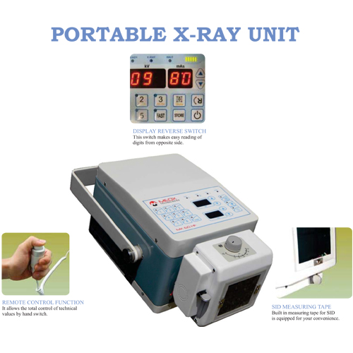 Portable X-ray machine model Portx MX 60 HF with Flat touch panel digital display
