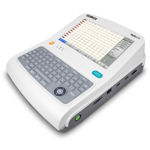 Latest ECG machine model Rhythm 12+, with 3 operation keys for efficiency improvement and time-saving